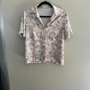 Vintage‎ Handmade Short Sleeve Blouse